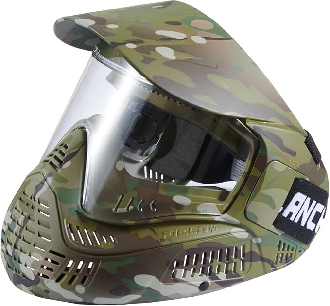 Lancer Tactical High Strength Polyethylene Full Face Airsoft Paintball Mask with Visor