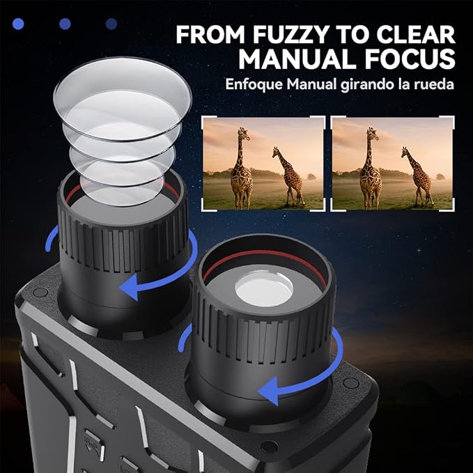R6 Digital Night Vision Binoculars 1080p Full Infrared Night Vision Goggles for Camping Travel