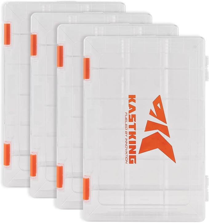 KastKing Karryall with Box Tackle Bag, Saltwater & Freshwater Gear Storage | 4 x 3600 Tackle Trays are included, Water-resistant, Padded Shoulder Strap, 20L, Store up to (6) 3600 size Lure Boxes