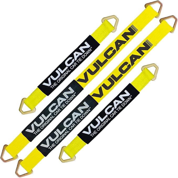Vulcan Classic Yellow Series 2'' Complete Axle Tie Down System