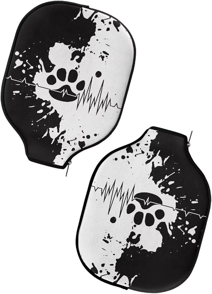 Blue Camo Corgi Pattern Print Pickleball Paddle Covers Only Paddles Holder Sleeve Fits Most Rackets