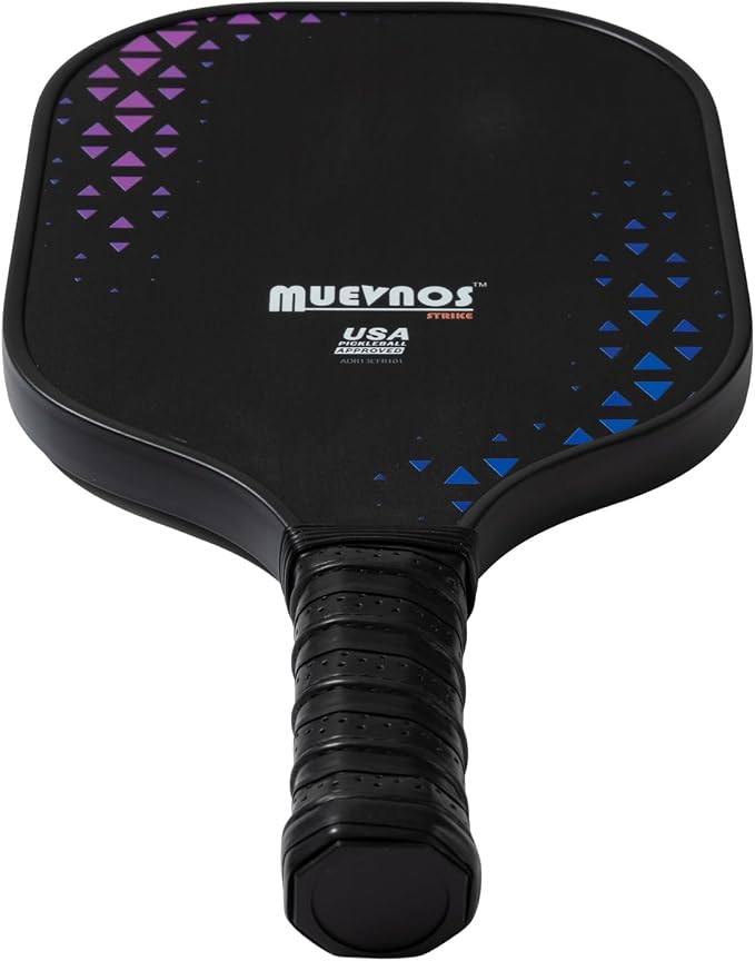 Strike Pickleball Paddle, 13mm T700 Carbon Fiber, Durable Textured Surface for Power and Spin, USAPA Approved Pickleball Paddle, Lightweight Design for Beginners & Intermediate Players, Black