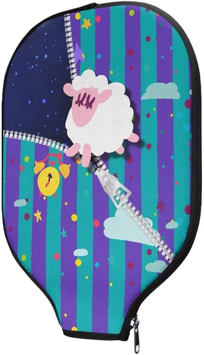 Pickleball Paddle Covers Only for Men and Women Zipper Closure Protection and Decoration