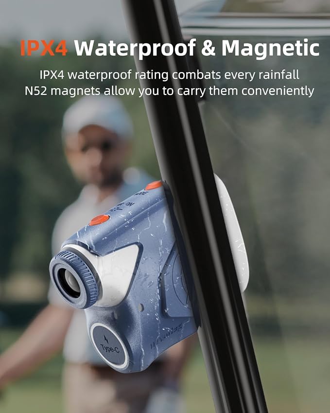 AOFAR GX6 Golf Rangefinder with Replaceable Charging Function, 1000 Yards Laser Range Finder, Flag Pole Locking Vibration, Slope Compensation,7X Magnification Rangefinder with Magnet
