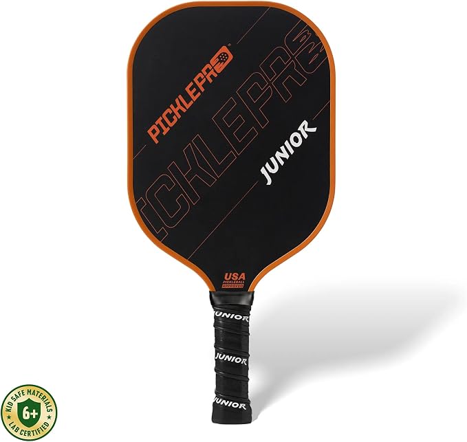 PicklePro Pickleball Paddles with Cover – Lightweight Fiberglass Pickleball Paddle for Kids, Youth & Beginners, Cushioned Grip, 13mm Honeycomb Core, Indoor & Outdoor Racket, USAP Approved