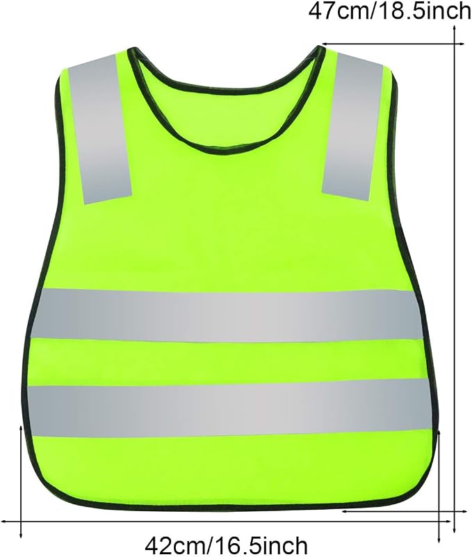 AIEOE Kids High Visibility Safety Vest Reflective Running Lightweight Traffic Walking Breathable Construction Vest