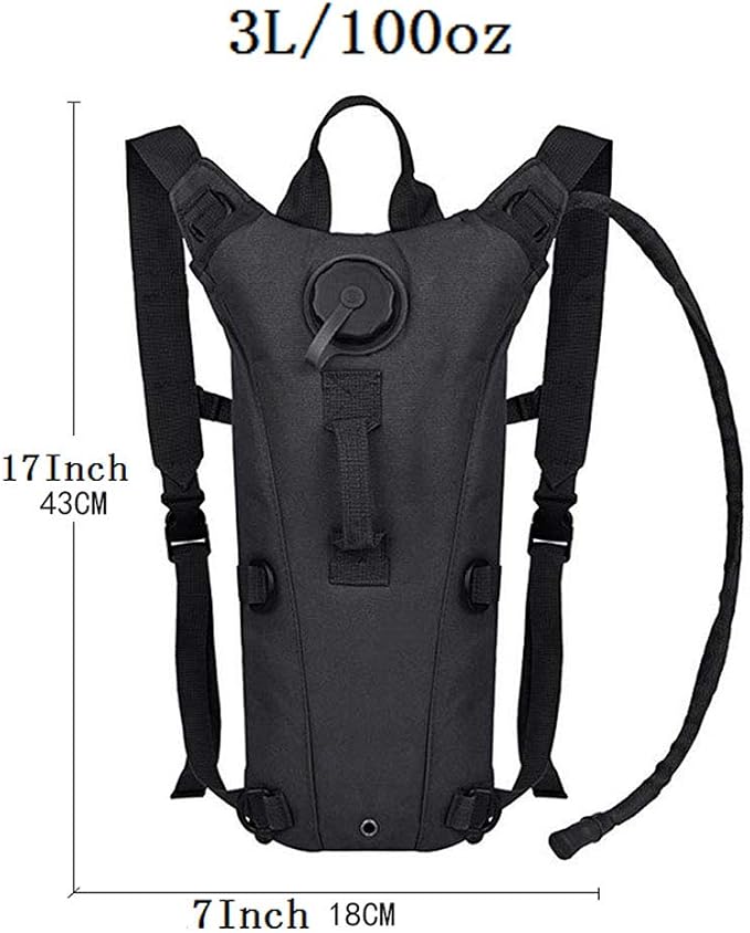 Running Hydration Vest Pack Tactical 3L Water Bladder Backpack Bag for Cycling Marathon Hiking Daypack Men & Women