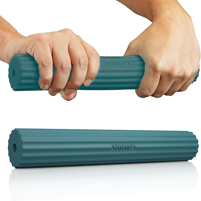 Vive Flex Therapy Bar for Tennis Elbow Relief (Heavy) - Physical Therapy Aid, Improve Tendonitis & Grip Strength - Resistance for Golfers, Hand, Epicondylitis, Equipment - Strengthens Wrist & Forearm
