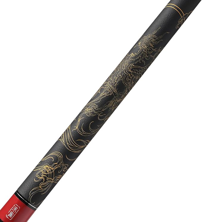 CUESOUL 19oz Pool Cue with Black case,13mm Tip,58inches Mythological Symbols Pattern 4 Styles
