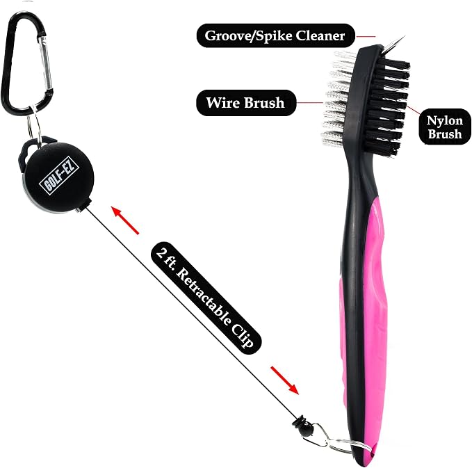Golf Essentials Kit | Must-Have Accessories – Water Brush, Towel, Club Brush, Ball Marker, Divot Repair Tool, Ball & Tee Holder, Golf Gifts for Men & Women