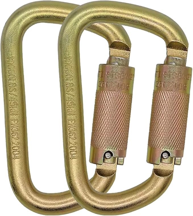 Auto Locking Carabiner Clip Heavy Duty Climbing Carabiner 45KN=10000 IBS Twist Lock Carabiner for Outdoor Climbing, Mountaineering, Rappelling, Camping, Hiking, Swing