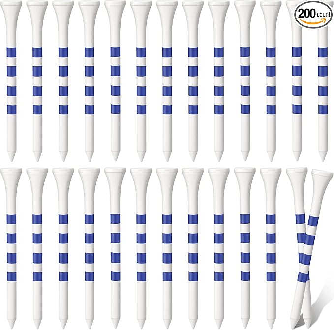 Sosation 200 Pieces Bamboo Golf Tees 3-1/4'' Inch Wooden Golf Tees Reduce Friction and Side Spin
