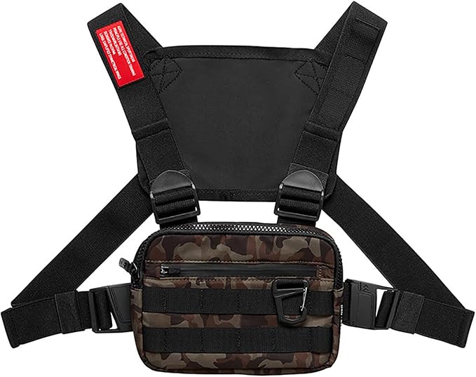 DIOTSR Running Chest Pack, Lightweight Chest Bag for Workout, Running Tactical Backpack with Extra Phone Holder