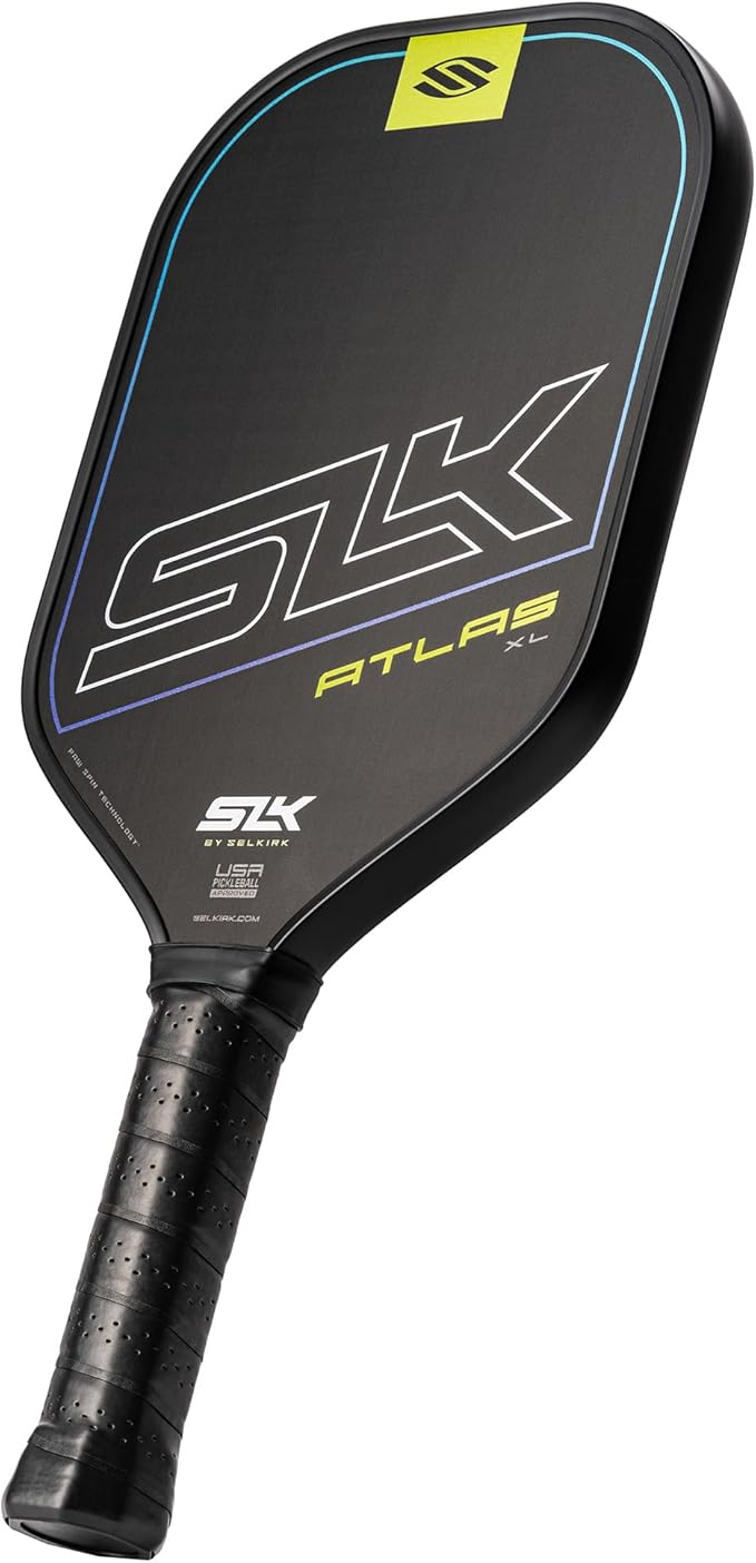 Selkirk Sport Atlas Raw Carbon Fiber Pickleball Paddles | Midweight Pickleball Paddle with Polymer Honeycomb Core | USAPA Approved Carbon Fiber Face for Spin and Control