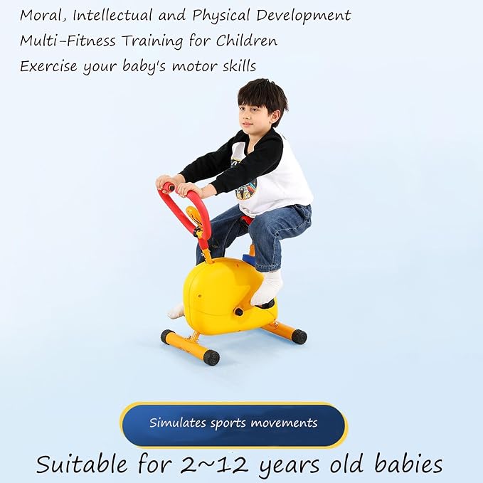 Exercise Equipment Bikes for Kids,Adjustable Resistance And Seat Height and Fitness Exercise Equipment,For Boys Girls Ages 3-12 Year Old
