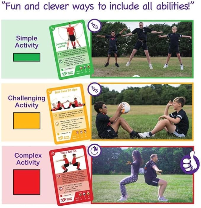 Shuffle Up Soccer Card Games - 70+ Skills Cards, Soccer Gifts for Boys and Girls 7-12 Years Old, Teen and Kids Indoor Training Equipment, Outdoor Backyard Game, Practice Toys, Stamina and Strength