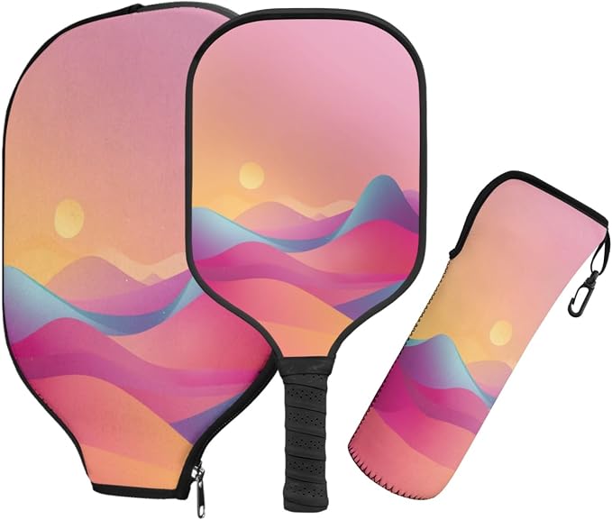 Pickleball Paddles Set 3PCS Pickleball Paddle Case Pickleball Racket Pickleball Bag Ideal for Beginners Gifts
