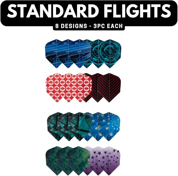Deluxe Darts Tune up Kit Box | Flights, Sharpener, Shafts, O-Rings, Flight Savers, Accessories (10446-Flights/Shafts/Tips)