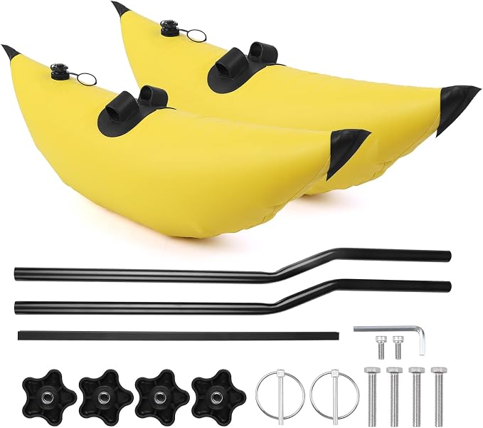 Lixada Kayak Stabilization System, Kayak PVC Inflatable Outrigger Float with Sidekick Arms Rod Kayak Boat Fishing Standing Float Stabilizer System Set
