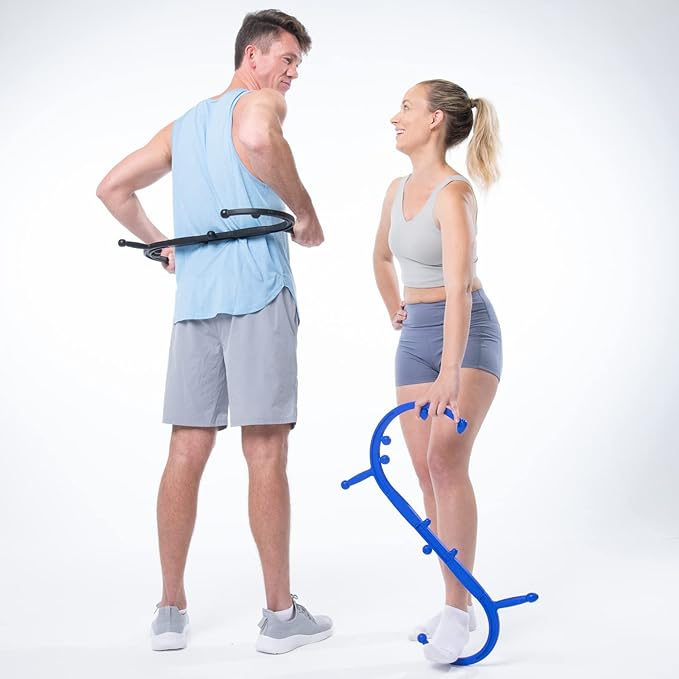 Body Back Buddy Elite FSA Eligible His & Hers Bundle - USA Made - Trigger Point Massage Tool, Neck and Back Massager Handheld, Manual Self Massager, Massage Cane, Pain Relief