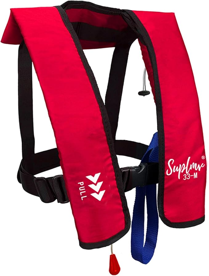 Adult Inflatable Life Jacket/Kayak Buoyancy Vest | Fishing Sailboat PFD Thin Weight Suitable for up to 330 pounds