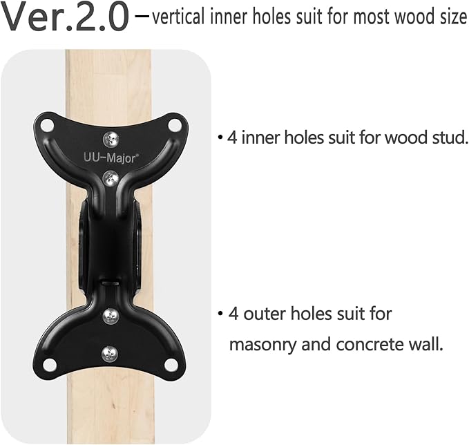 UU-Major Bike Wall Mount,Heavy Duty Bike Hanger, Mounted Bike Hook for Garage Wall,Horizontal Bike Rack for MTB,Road And Hybrid Bikes Storage,Thicker Metal With Rubber Coating.(Adjustable*1Pack)
