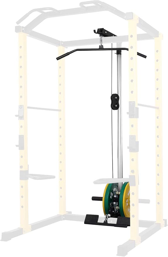 HulkFit Multi-Functional Adjustable Pro Series Power Rack Power Cage Exercise Equipment for Home Gym with Squat Rack Attachments and Accessories - Bench Press, Squats, and Deadlifts - Multicolor