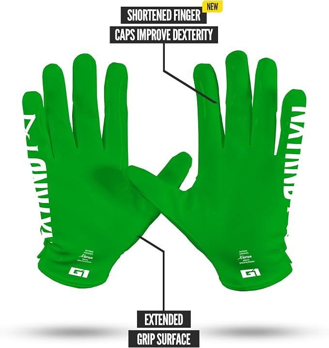 Nxtrnd G1 Pro Men's Football Gloves, Adult Sticky Receiver Gloves
