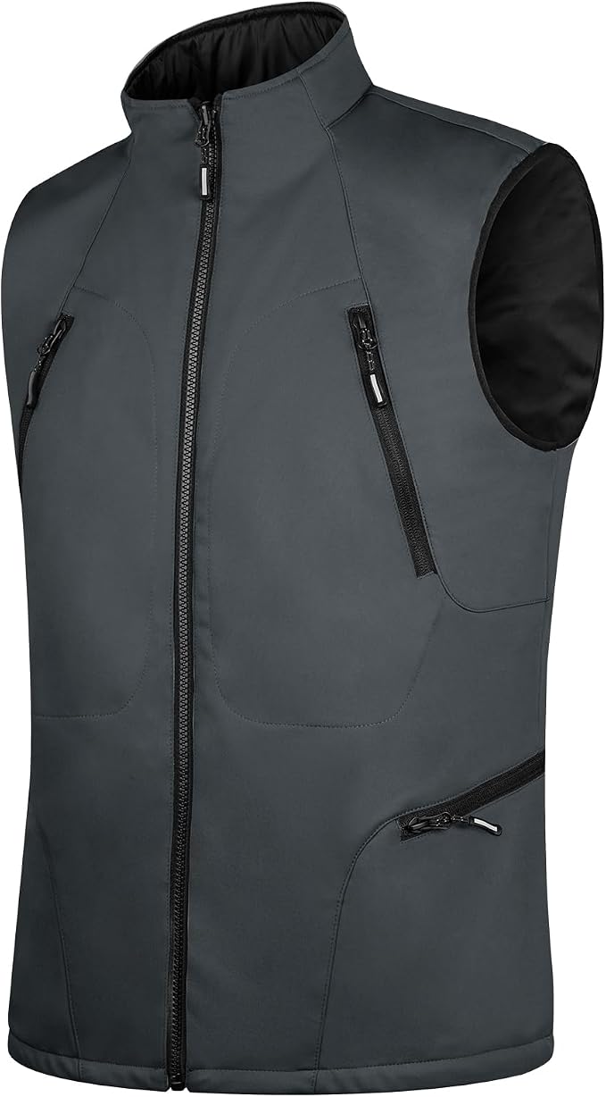 FREE SOLDIER Men's Lightweight Golf Vest Outerwear Windproof Reversible Sleeveless Softshell Jacket Running Vest