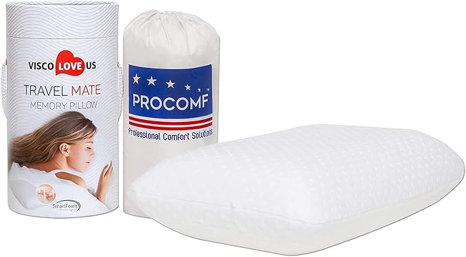 ProComf Travel and Camping Mate/Baby/Kid's/Teen's/Adult's Memory Foam Pillow (Snow White with 4-Holidays Covers)