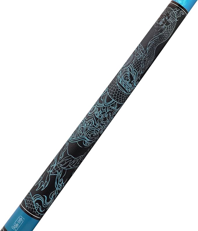 CUESOUL 19oz Pool Cue with Black case,13mm Tip,58inches Mythological Symbols Pattern 4 Styles