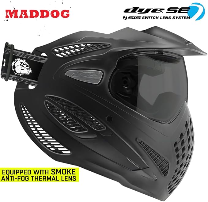 Maddog Dye SE Special Edition Paintball Mask Goggle System | Replaceable SLS Thermal Dual-Pane Anti Fog Lens | Adjustable Full-Face Safety Certified Protection
