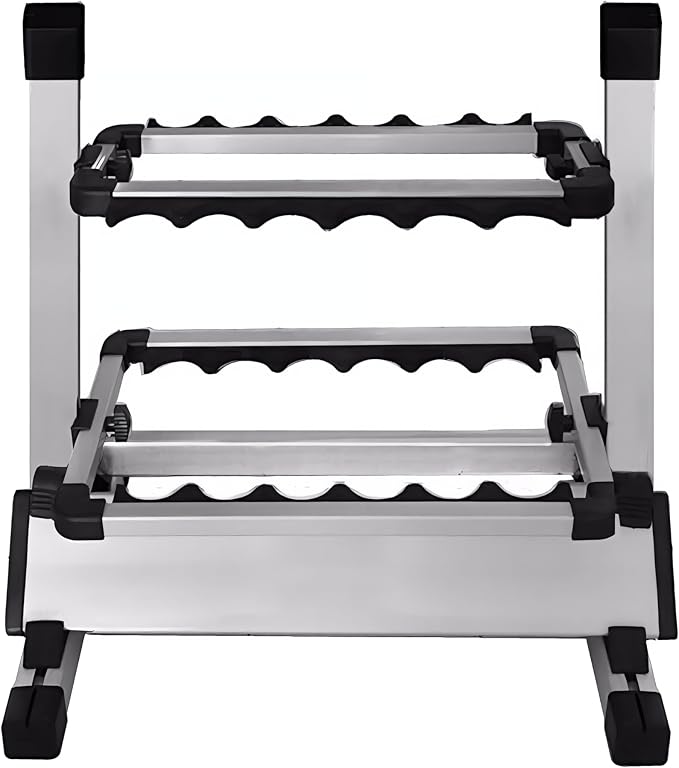 Fishing Rod Rack - Aluminum Alloy Rod Holder, Holds Up to 24 Rods, Fishing Pole Storage Organizer for Garage or Home