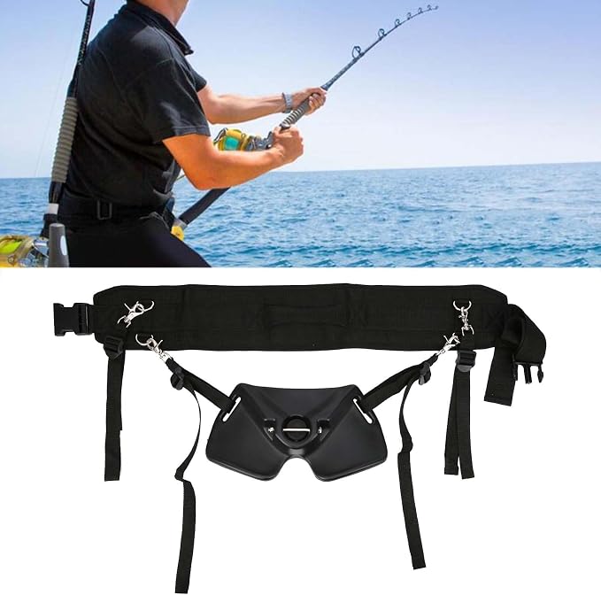 Fishing Belt, Fish Fighting Belt, Fishing Belt Rod Holder Suitable for Fish Lovers with Waist Size of 90-130cm/35.4-51.2in