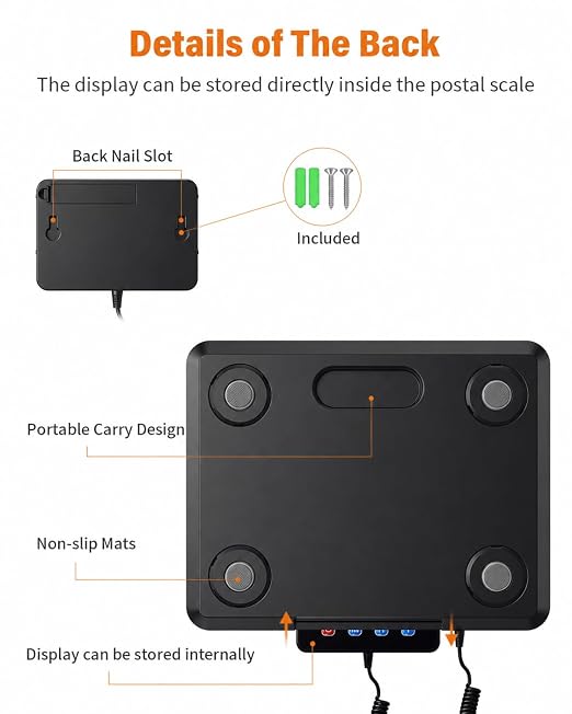 WESTHEY Shipping Scale, 0.5oz-440lb Digital Postal Scale for Packages | High Accuracy for Packages, Mail, Luggage, Pet, Food, Warehouse and Home Use