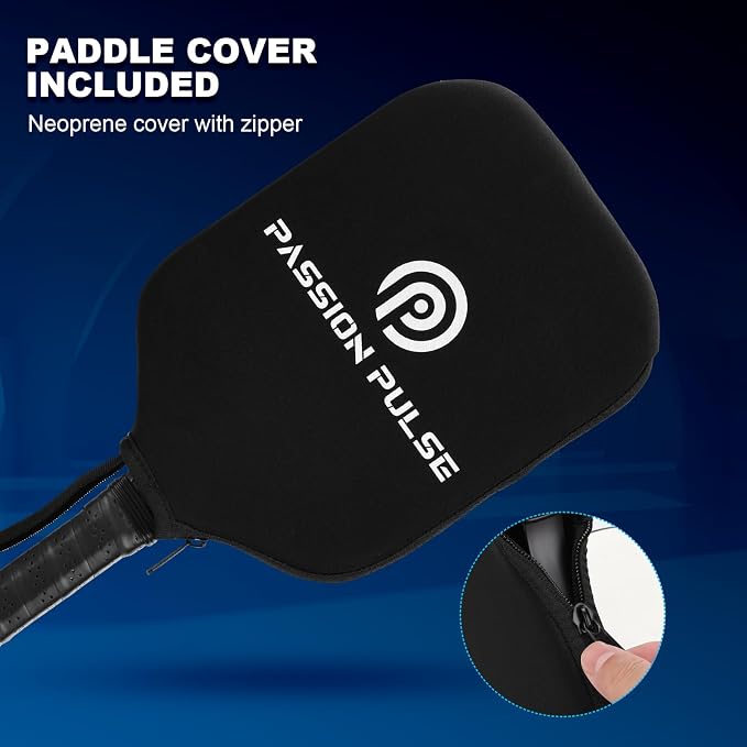 Pickleball Paddles 2026,Carbon Fiber Pickleball Paddle,16mm T700 High Grit & Spin, Professional Pickle Ball Paddles Set Designed for Ultimate Spin & Consistency