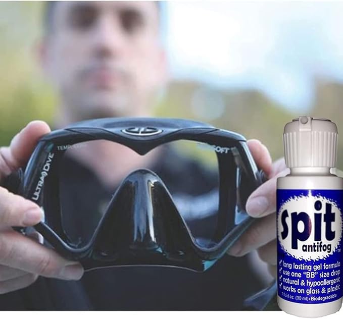 JAWS Spit Anti-Fog Gel Solution Defogger for Snorkel Mask, Scuba Divers, Paintball, Eye Wear, Sport Goggles, Made in the USA