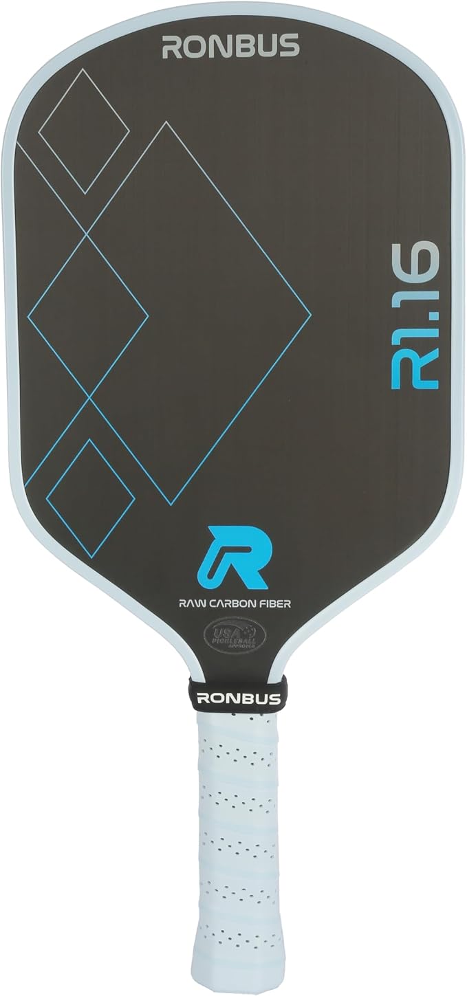 Ronbus R1.16/R2.16/R3.16 Raw Toray T700 Carbon Fiber Pickleball Paddle with 16 mm Polypropylene Honeycomb Core
