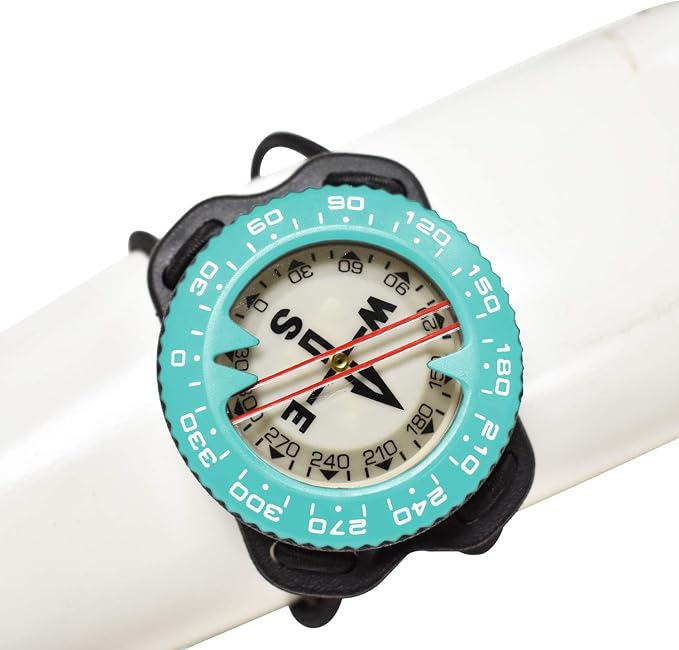 Scuba Choice Diving Compass (Wrist/Bungee Mount) – Easy-to-Read Underwater Navigation Tool for Scuba Diving, Durable Design with Rotating Bezel, Reliable Directional Aid for Deep Dive Adventures