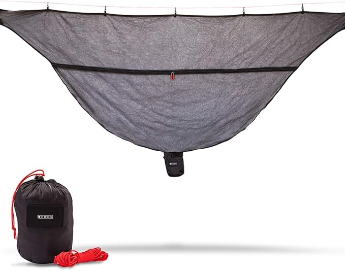 Bear Butt Hammock Bug Net - Exclusive Polyester Mesh for 360 Protection - Dual Sided Diagonal Zipper For Easy Access - Start Up Company