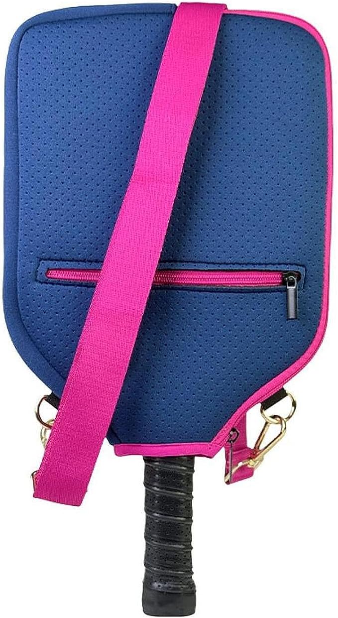 harayaa Paddle Cover Neoprene Racket Sleeve with Detachable Shoulder Strap Zipper Storage Bag Holder Case Suitable for Park Activities Home Communi