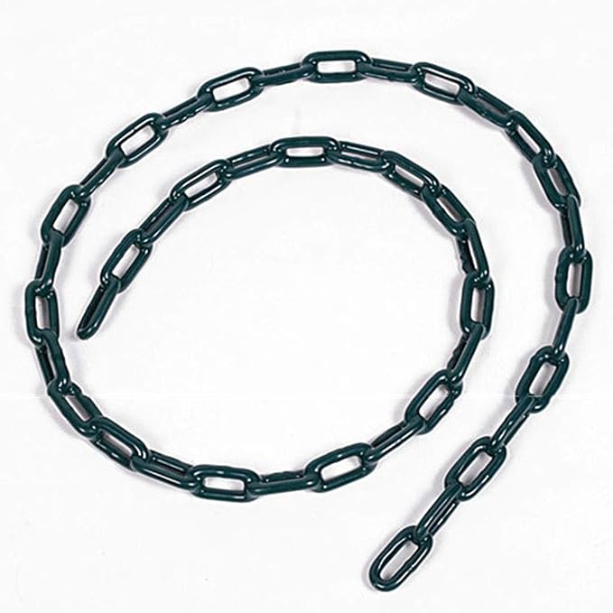 Swing Chains (2) Fully Coated for Swing Set with 4 Free Quick Links Anti-Rust Iron Link Chains Playground Kids Tree Swing Seat Accessories and Replacement Support 660 Lb (Green)