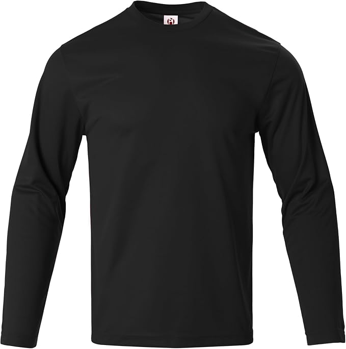 Mens Long Sleeve T-Shirts Casual Crew Neck Tee Shirt Summer Soft Running Swimming Cycling Fishing Tops