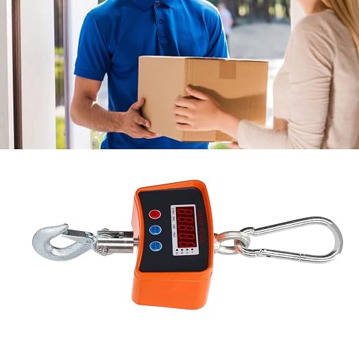 Electronic Hook Scale, 1000KG Heavy Duty Industrial Crane Scale Rechargeable Digital Hanging Scale with Backlit LCD Display Smart Weighing Crane Hook Scale for Farm, Construction, Warehouse(#2)