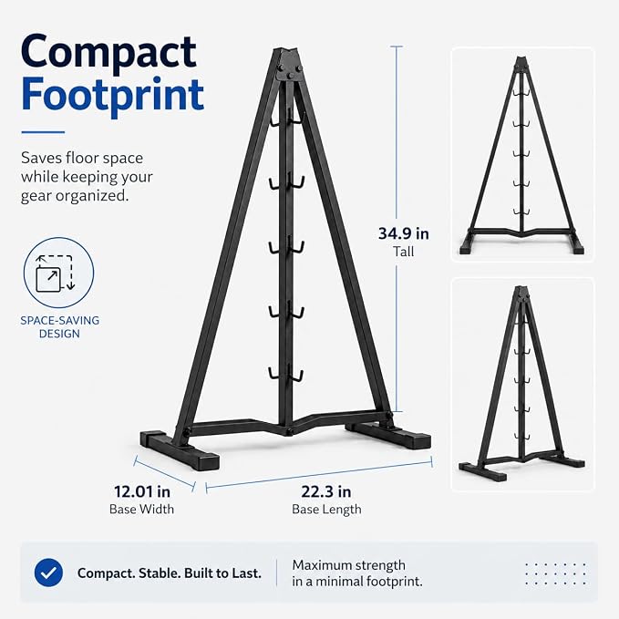 Cable Attachment Storage Rack, LAT Pulldown Bar Holder, Home Gym Organizer for Cable Handles and Attachments