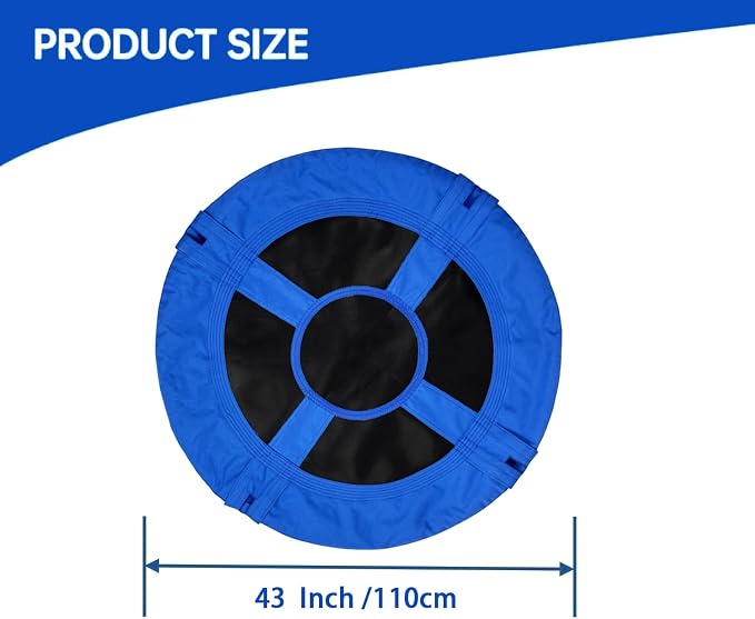 43-Inch Tree Swing Replacement Fabric，Saucer Swing Replacement Cover，Round Saucer Swing Seat Cover, Oxford Fabric(Blue-43Inch)