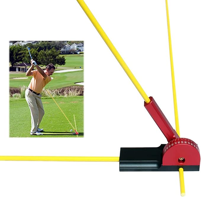 Golf Swing Trainer with 3 Alignment Sticks Portable Golf Training Aid with Angle Dial-OLE ANDIGO Golf Training Equipment,Golf Trainer,Golf Swing Trainer Aid,Swing Plane Corrector for Outdoor Golf Gift