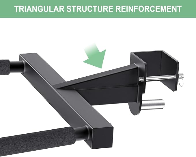SELEWARE Squat Rack Attachment, Y-Shaped Dip Bar Attachment, Nordic Hamstring Curl Attachment and Lever Arms for 2x2 or 3x3 Power Rack with 5/8" or 1" Hole, Power Cage Accessories for Home Gym