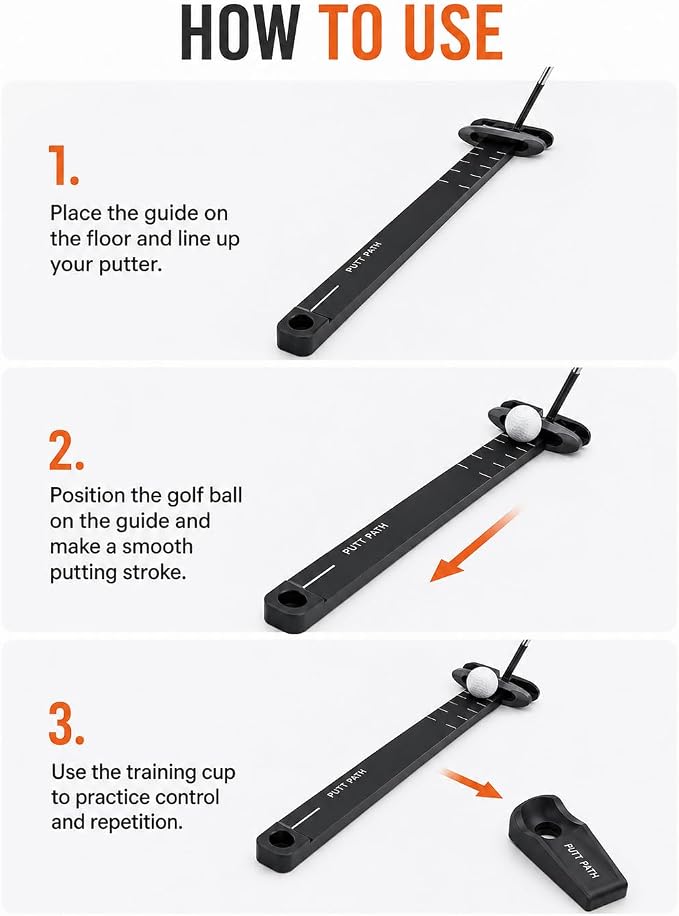 LOFIN Putt Line Trainer Cup – Golf Putting Alignment Aid with Training Cup for Stroke Path, Face Alignment & Putting Accuracy
