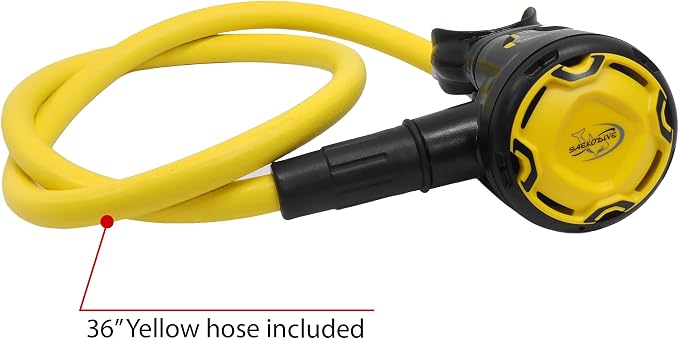 SK10 Scuba Regulator Octopus - Second Stage Dive Regulator - Diving Regulator with 36" Yellow Hose